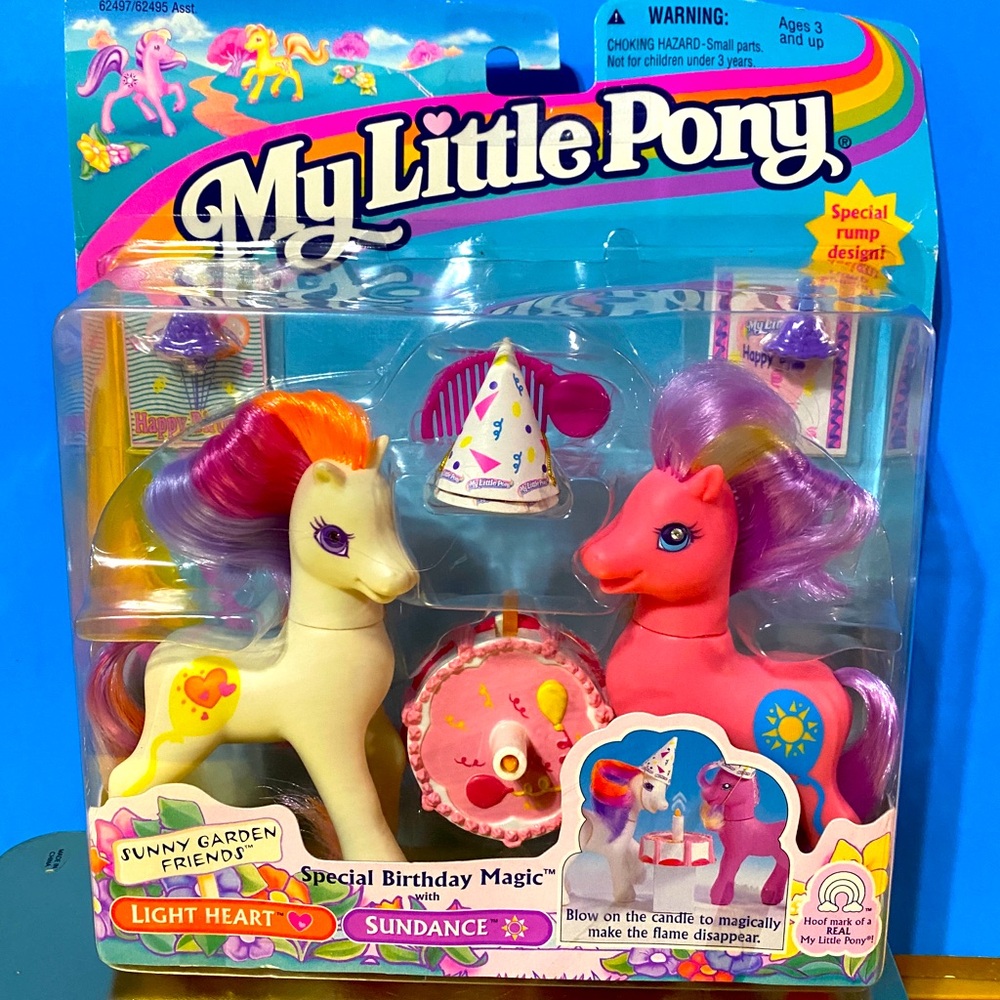 MY LITTLE PONY G2 1997 NWT SUNNY GARDEN FRIENDS SPECIAL BIRTHDAY MAGIC PONIES